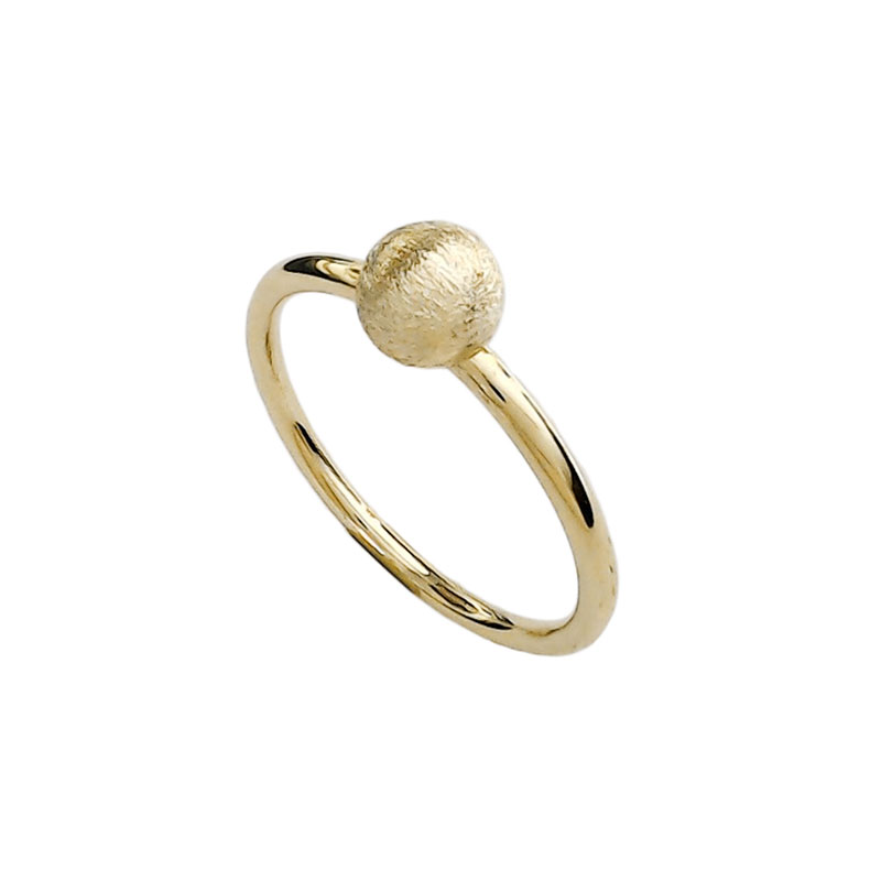 Γυναικείο δαχτυλίδι χρυσό Κ14  μπίλια σαγρέ