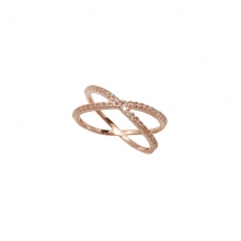 Ροζ χρυσό δαχτυλίδι Κ14 