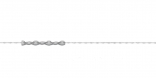 Αλυσίδα λαιμού απο λευκό χρυσό Κ14 σε μήκος 40cm