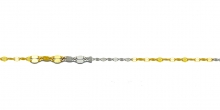 Αλυσίδα λαιμού απο λευκό και κίτρινο χρυσό Κ14 σε μήκος 40cm