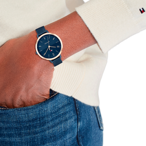 Γυναικείο ρολόι Tommy Hilfiger 1782581 FLORENCE με Μεταλλικό Μπρασελέ σε Μπλε χρώμα 