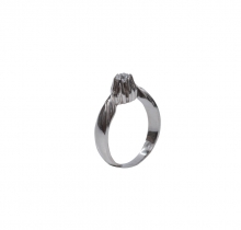 Γυναικείο δαχτυλίδι μονόπετρο σε λευκό χρυσό Κ18 με μπριγιάν
