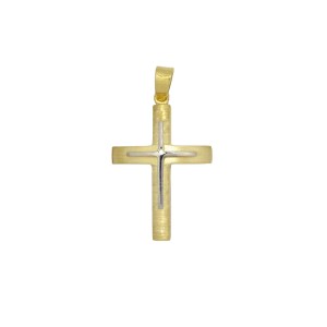 Βαπτιστικός Σταυρός από κίτρινο χρυσό Κ14